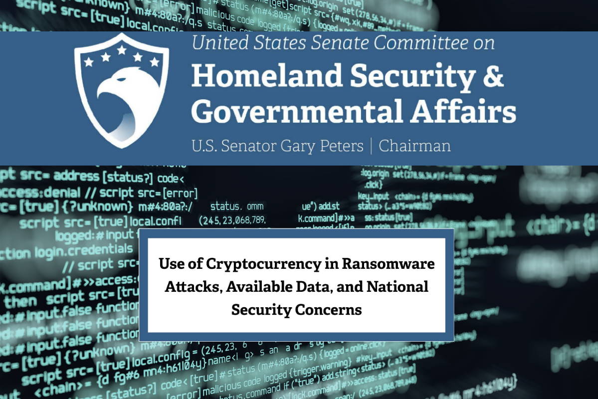 Homeland Security Committee report flags lack of data on ransomware attacks, cryptocurrency payments