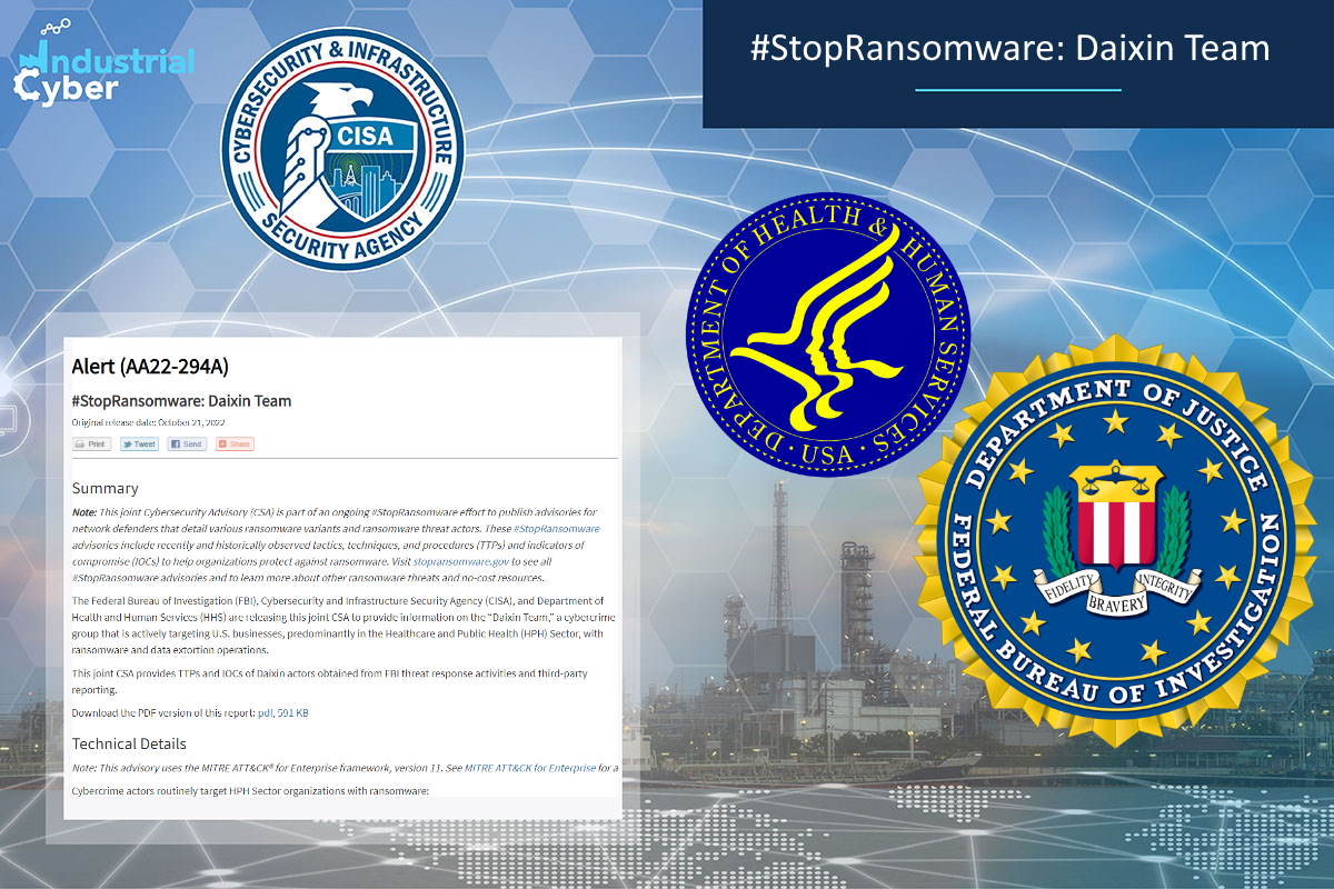 US advisory warns of Daixin hackers targeting healthcare sector with ransomware, data extortion operations