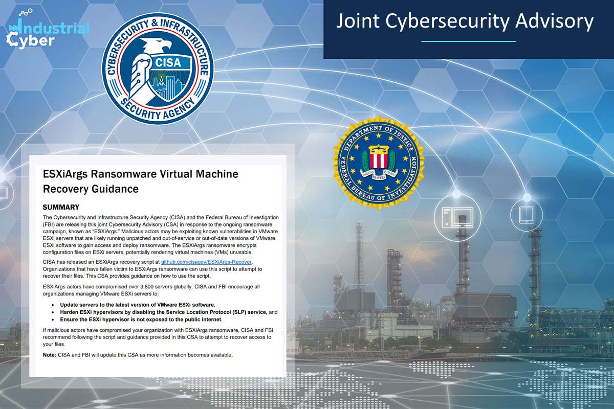 CISA, FBI release ESXiArgs ransomware virtual machine recovery guidance after publishing recovery script