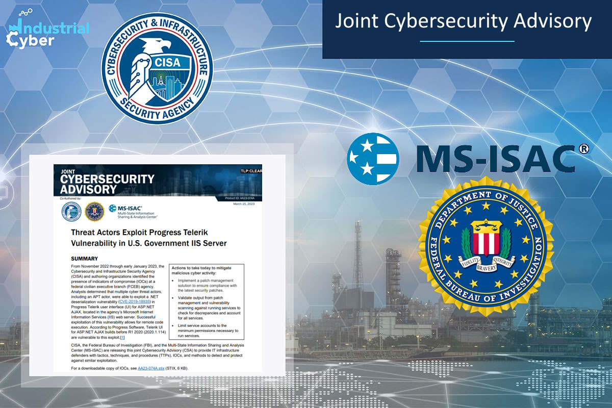 US agencies warn of hackers exploiting Progress Telerik vulnerability in US government IIS web server