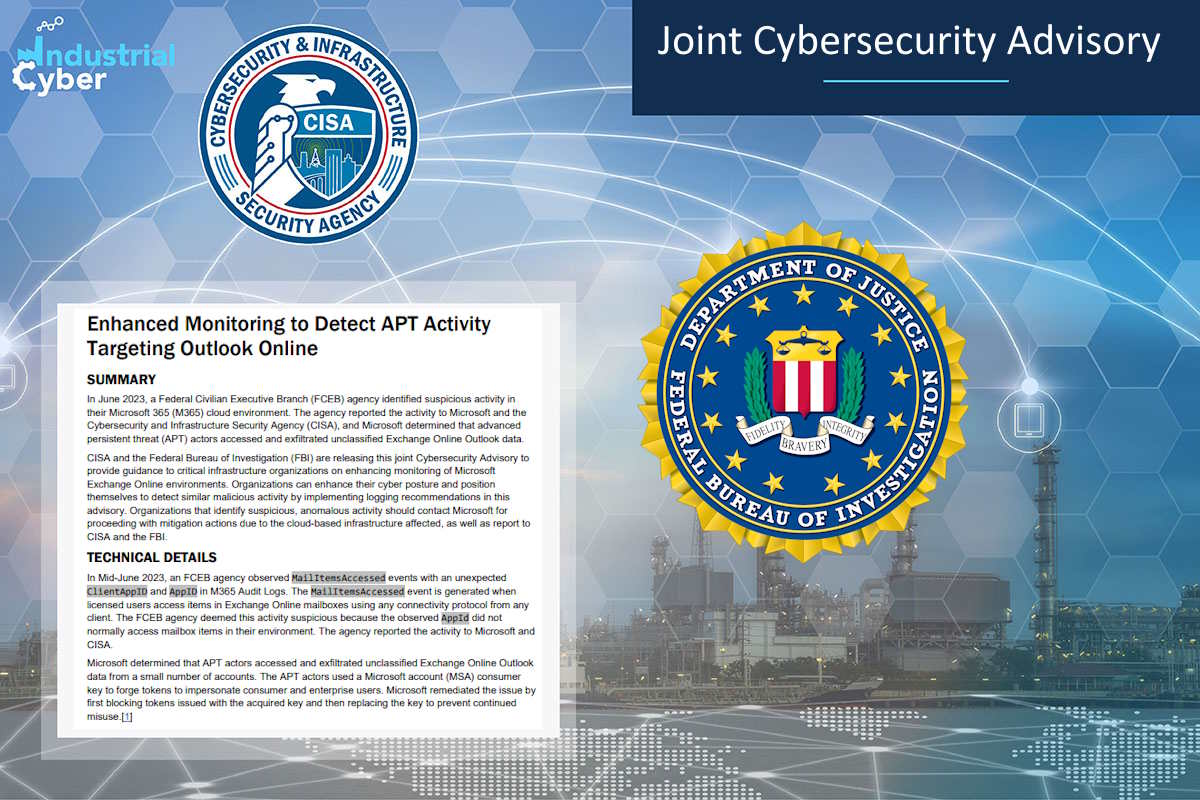 CISA, FBI directs enhanced monitoring for Exchange Outlook Online APT across critical infrastructure