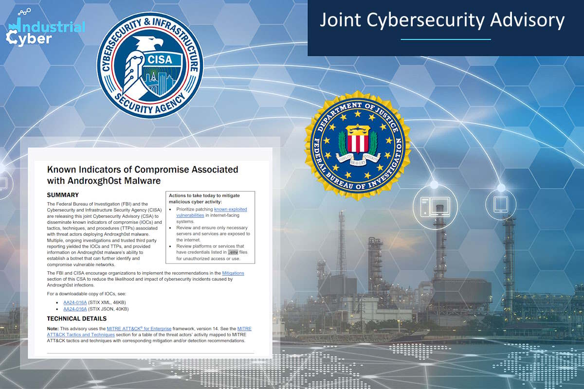 FBI and CISA issue advisory on Androxgh0st malware and botnet threat to networks